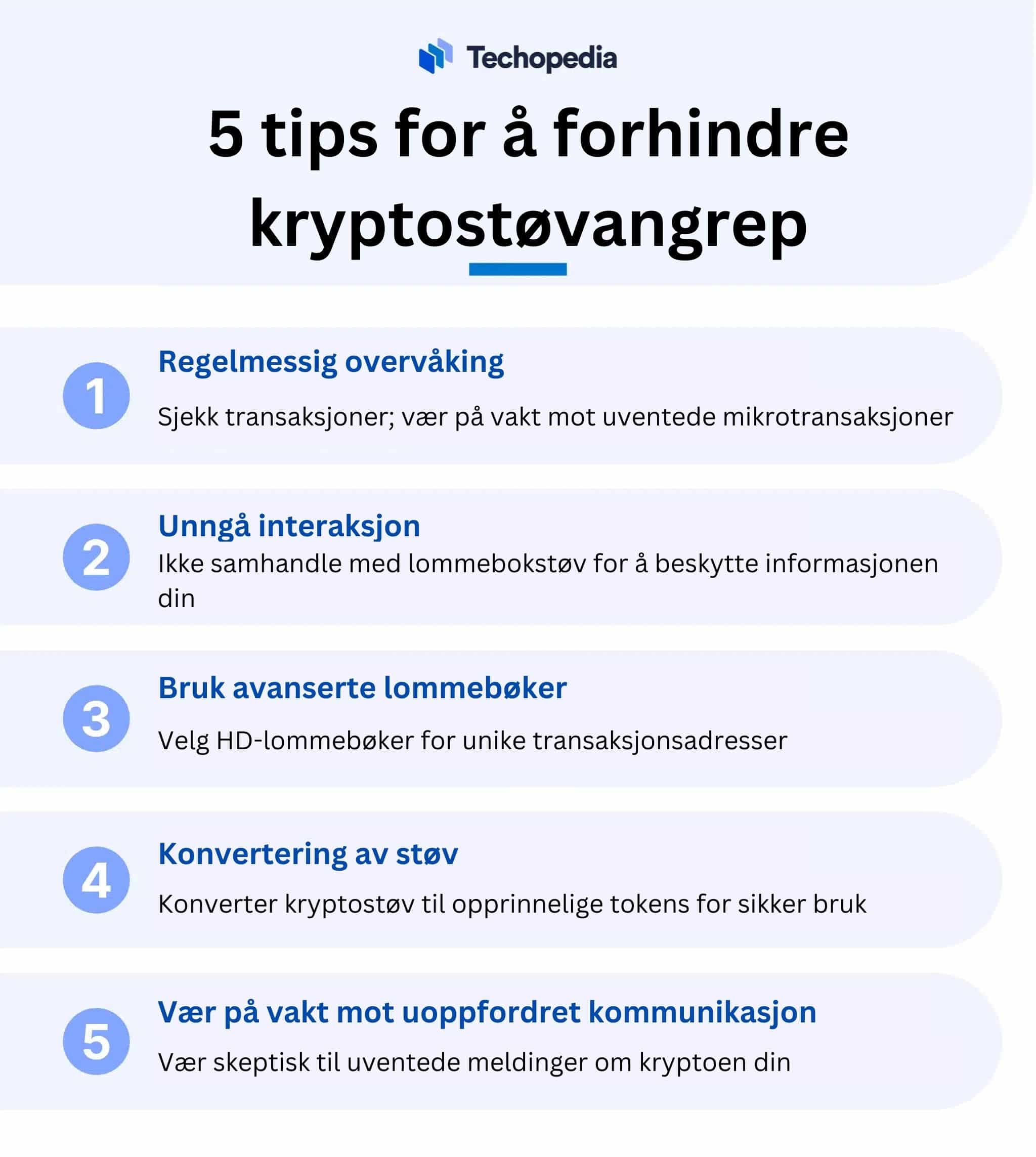 5 tips for å forhindre kryptostøvangrep