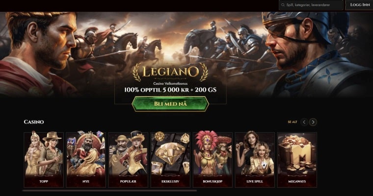 Skjermbilde av Legiano Online Casino