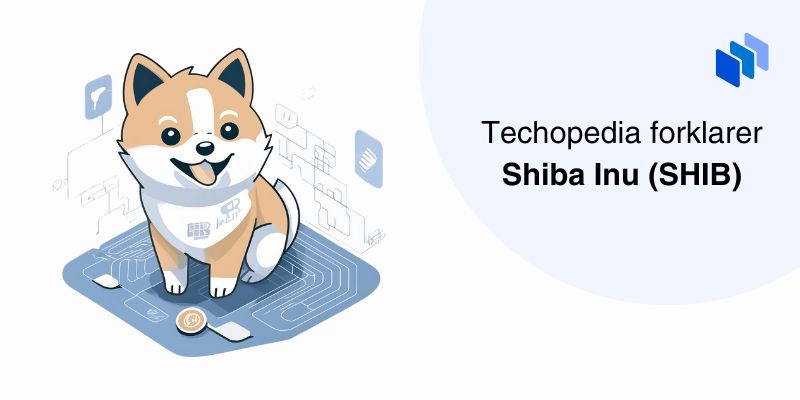 En Shiba Inu hund med teksten Techopedia forklarer Shiba inu