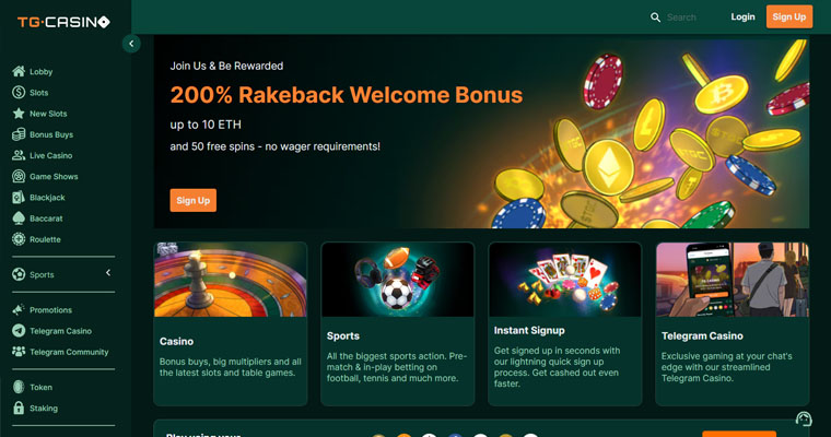 Bitcoin casinoet TG.Casino