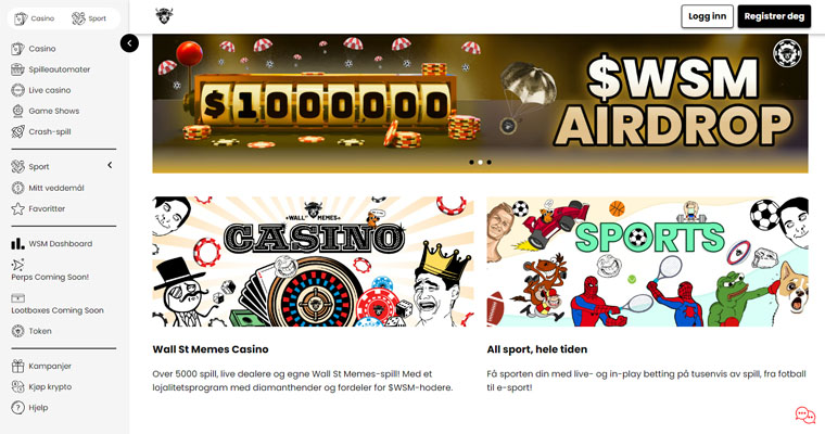 WSM casino nettside