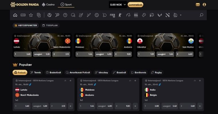 Golden Panda betting skjermbilde
