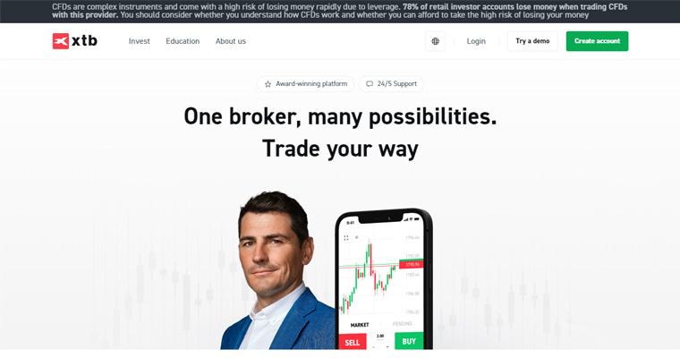 XTB trading plattform