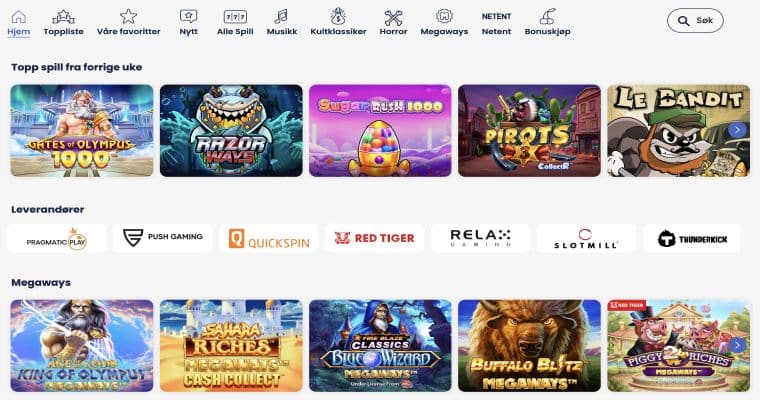 Begynn å spill med casino bonusen