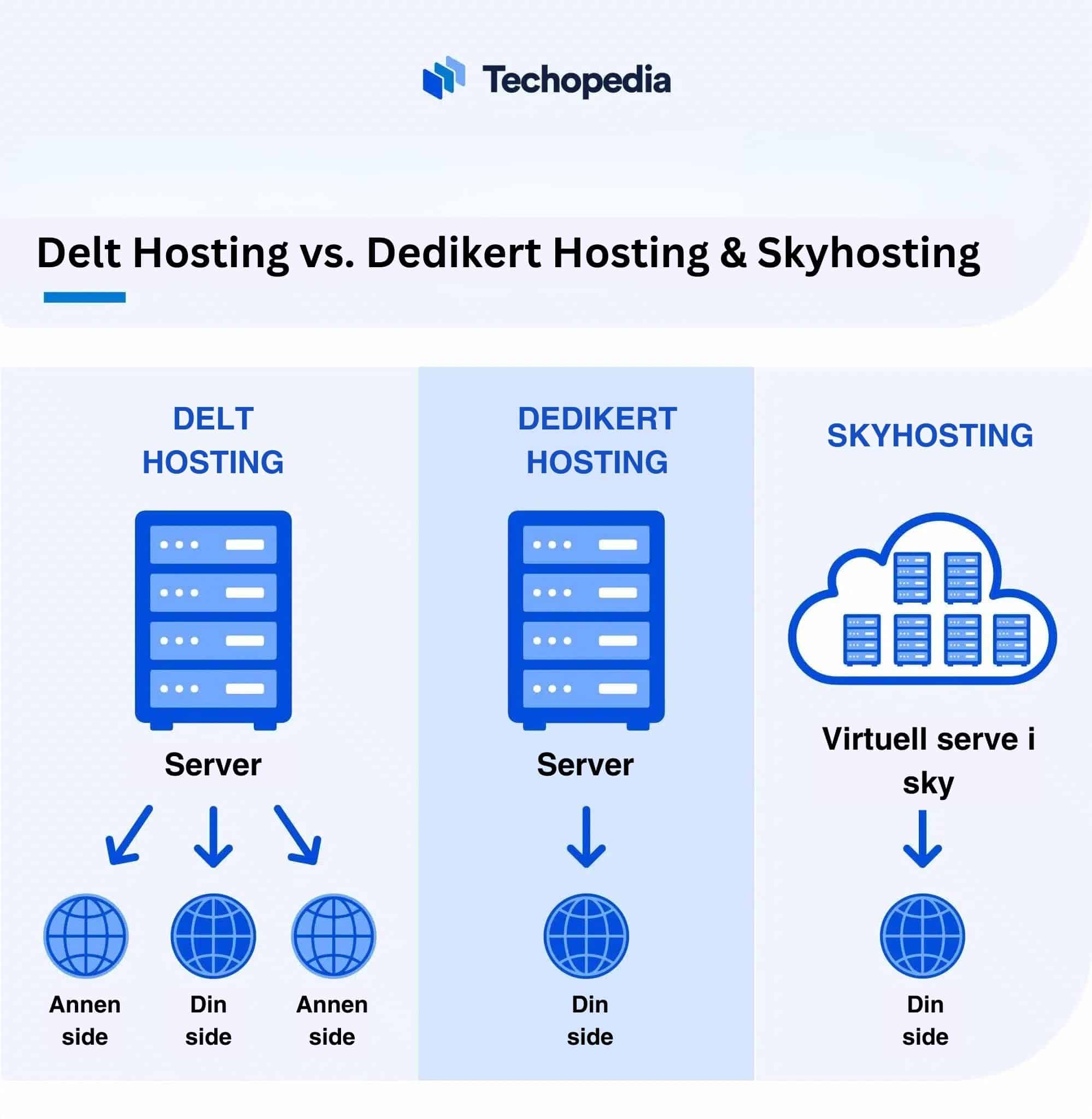 Delt Hosting vs. Dedikert Hosting & Skyhosting