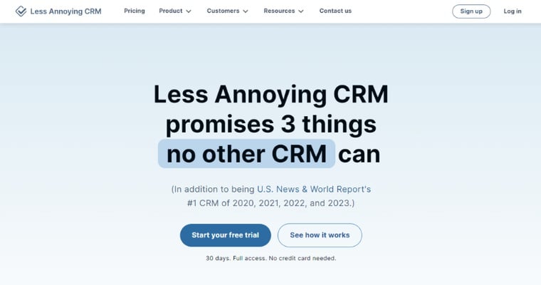 Less annoying CRM plattform
