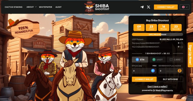 Shiba Shootout sin hjemmeside