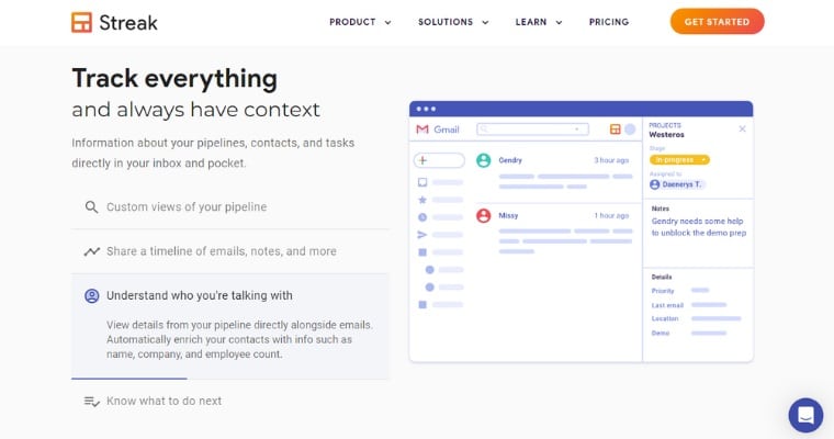 Streak CRM plattform