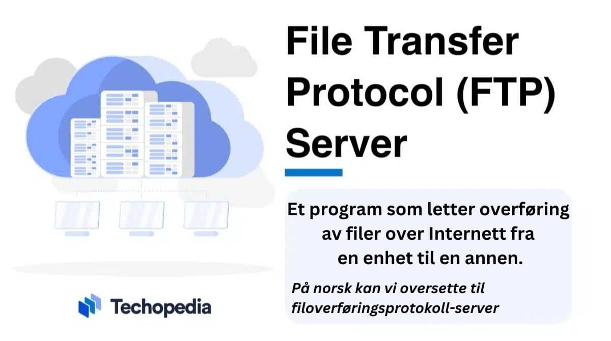 FTP server kort forklart i tekstboks med grafikk til venstre