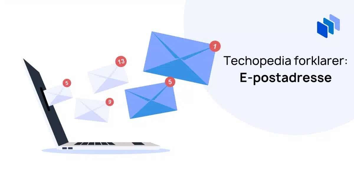 E-postadresse forklart av Techopedia illustrasjonsgrafikk