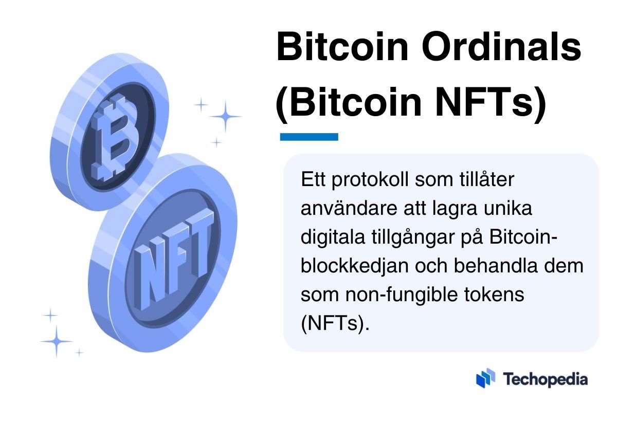 Bild som förklarar Bitcoin Ordinals (Bitcoin NFTs).