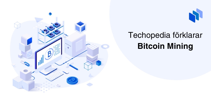 Thumbnail med datorskrivbord och elektroniska komponenter för Bitcoin-mining