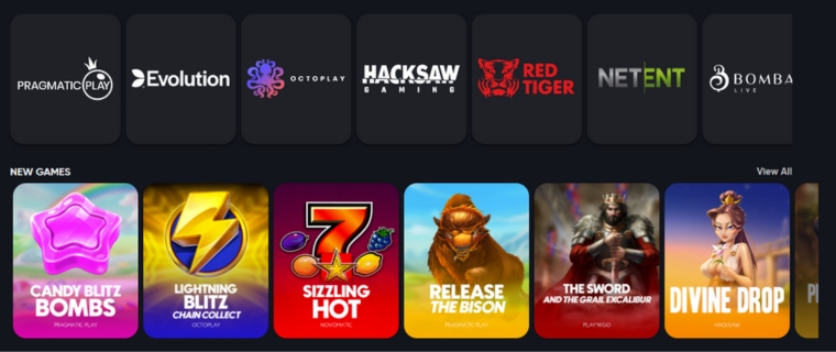 Nya casinospel och kända utvecklare på Instant Casino.