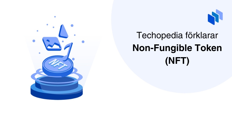 NFT på podie med ljuseffekter representerar unika tokens.