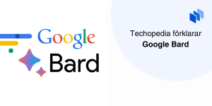 Google Bard logo brevid texten Techopedia förklarar Google Bard.