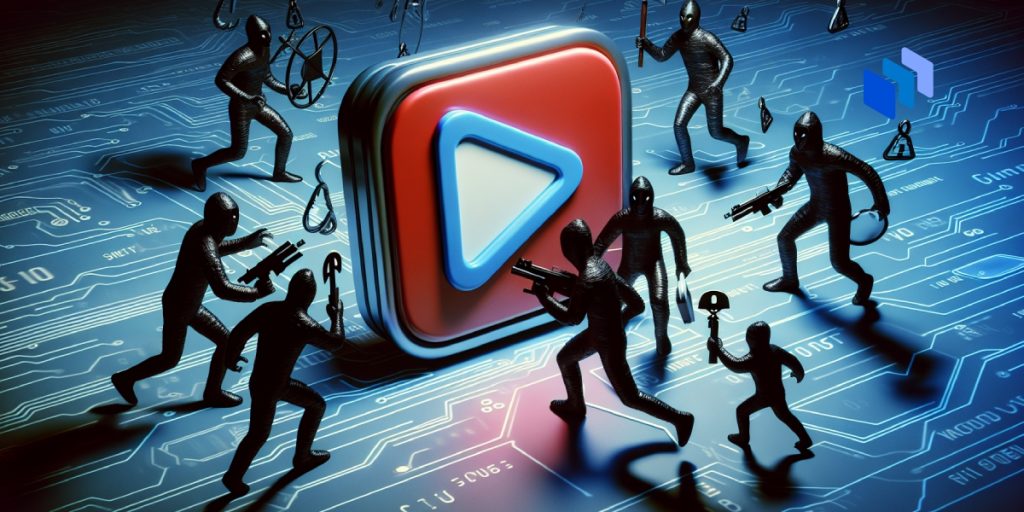 Youtube-logon attackerad av svartklädda personer
