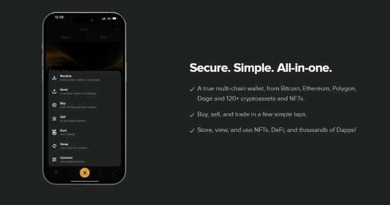 Visning och beskrivning av Zengo kryptoplånbok
