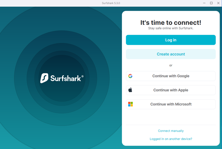Skapa ett nytt konto med Surfshark