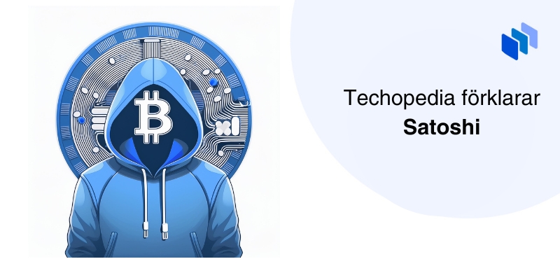 Grafisk representation av en anonym person med Bitcoin-tema.