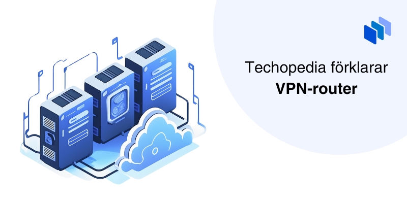 Infografik som detaljerar VPN-routrar anslutna till molntjänster.