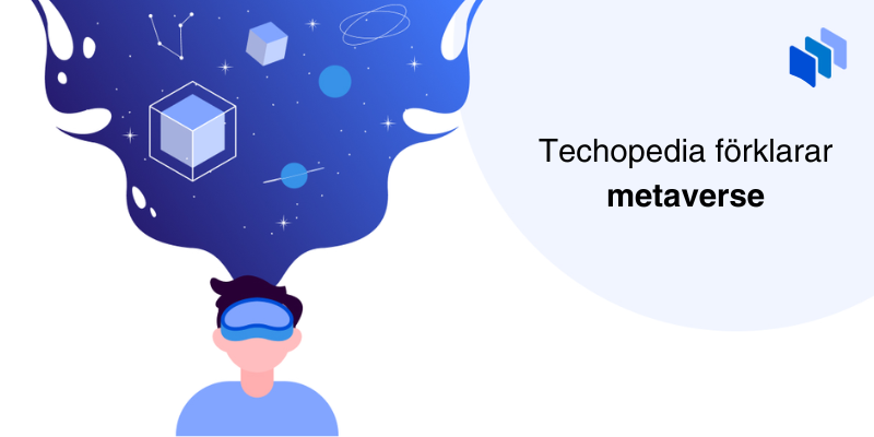 Person som är i metaverse genom VR-glasögon