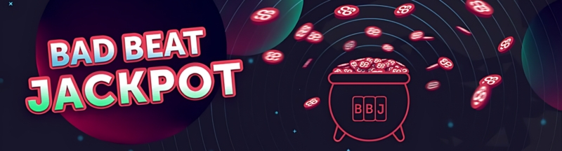 Banner för Bad Beat Jackpot på CoinPoker.