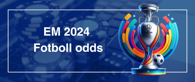 EM 2024 Fotboll odds med en bild av EM 2024-trofén och en fotboll.