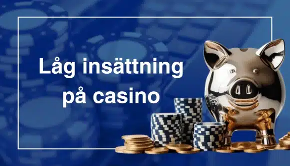 Logo till guide om låg insättning på casino.