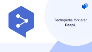 Techopedia förklarar DeepL med en design av DeepLs logotyp.
