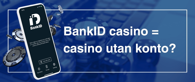 BankID på mobil med casino markörer bakom