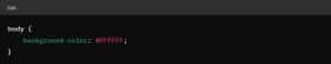 Color Hex Code - Background Color