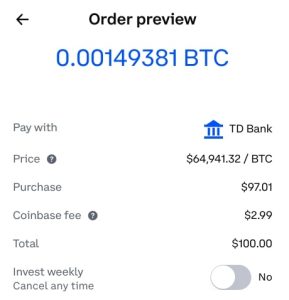 Coinbase Simple Trade