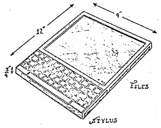 drawn plans for the Dynabook tablet-style computer in the 1970s