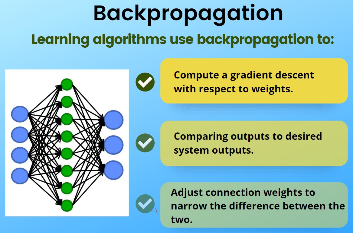 Diagram that shows how backpropagation works 