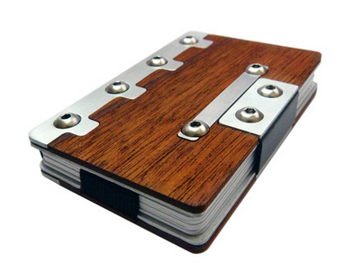 Fusion Wallet made of wood and metal