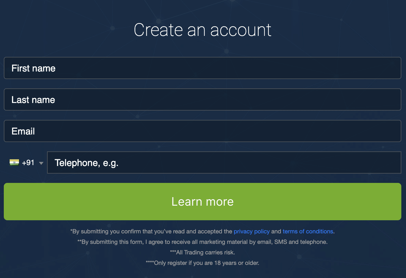 Create an account on Bitcoin Bank