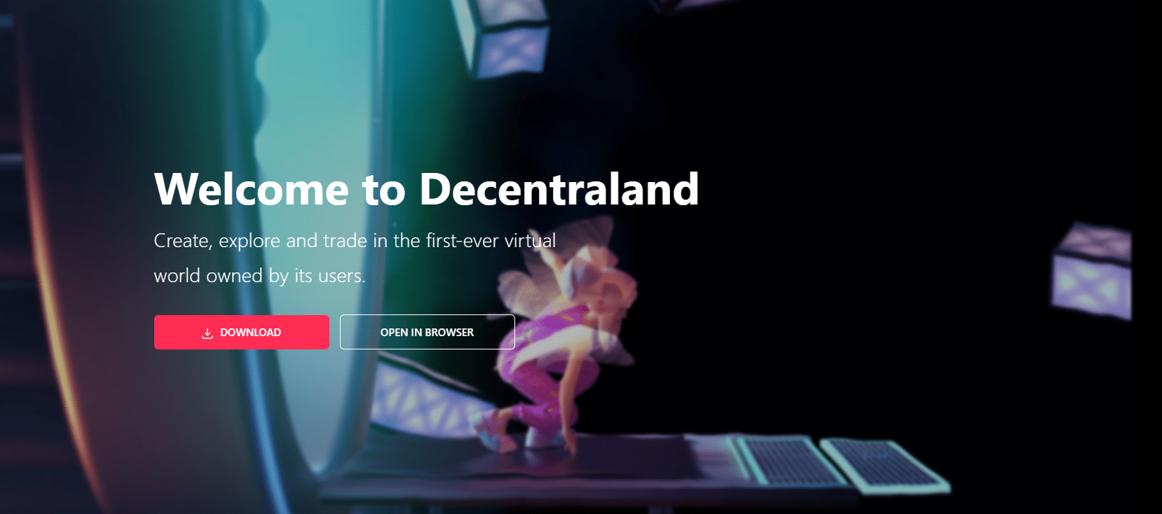 Decentraland — Real-estate play-to-earn game with land offered as NFTs