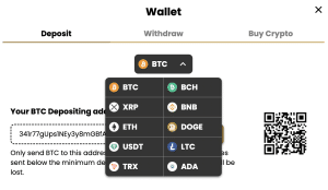 Deposit Crypto on Lucky Block