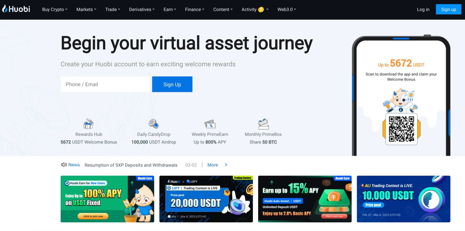 Huobi Crypto Exchange