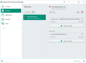 Kaspersky Most Affordable Premium Password Manager