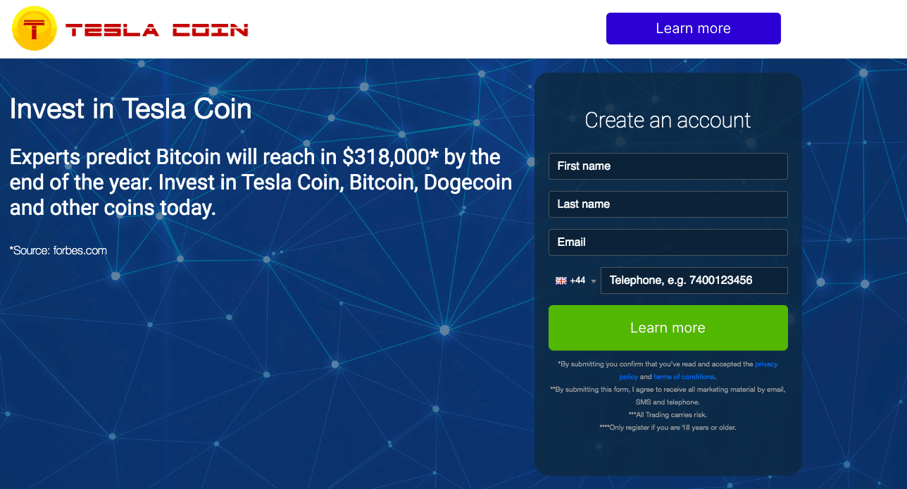 Tesla Coin Review Legit Crypto Trading Platform? Techopedia