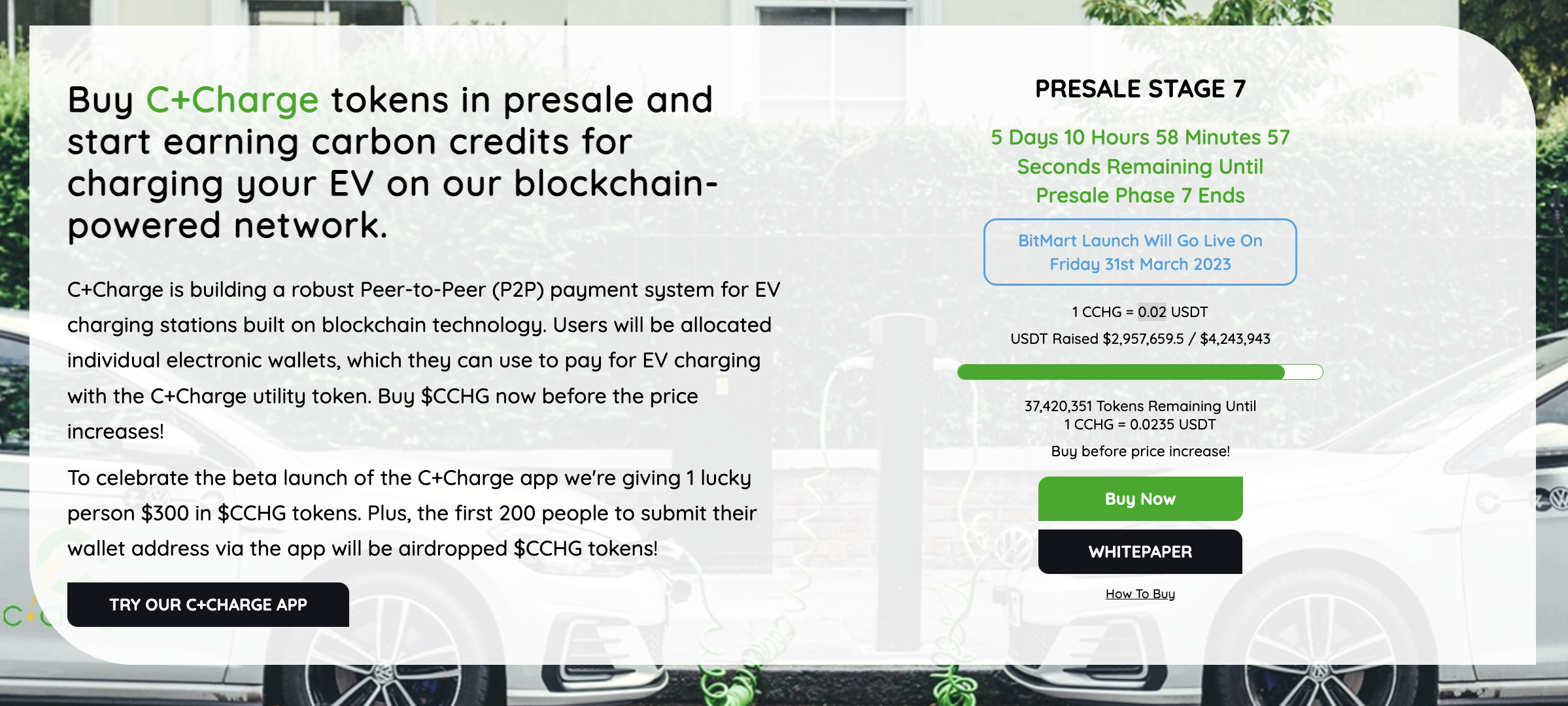 C+Charge presale