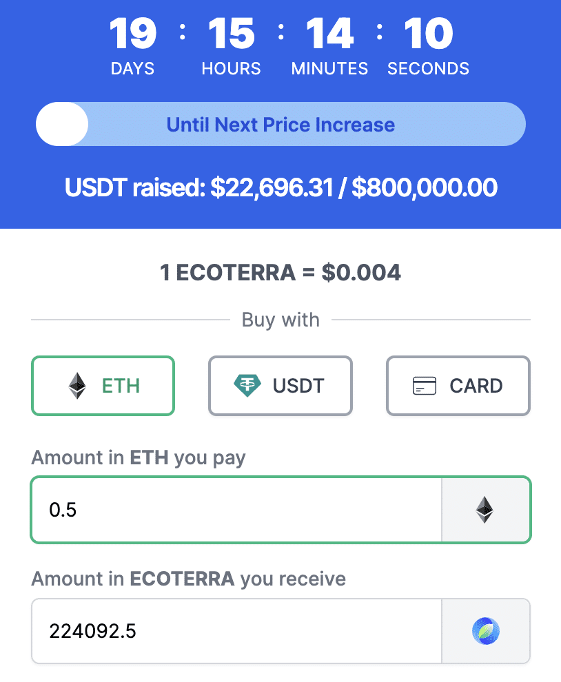 ecoterra presale 