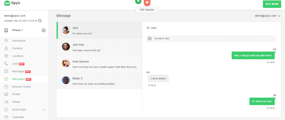 Spyic non-jailbreak iOS spy app tool
