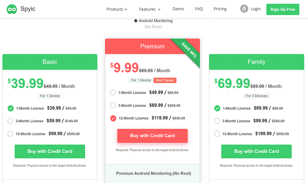 Spyic pricing