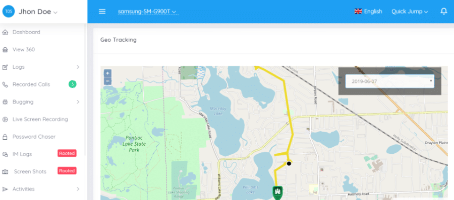TheOneSpy location tracker app