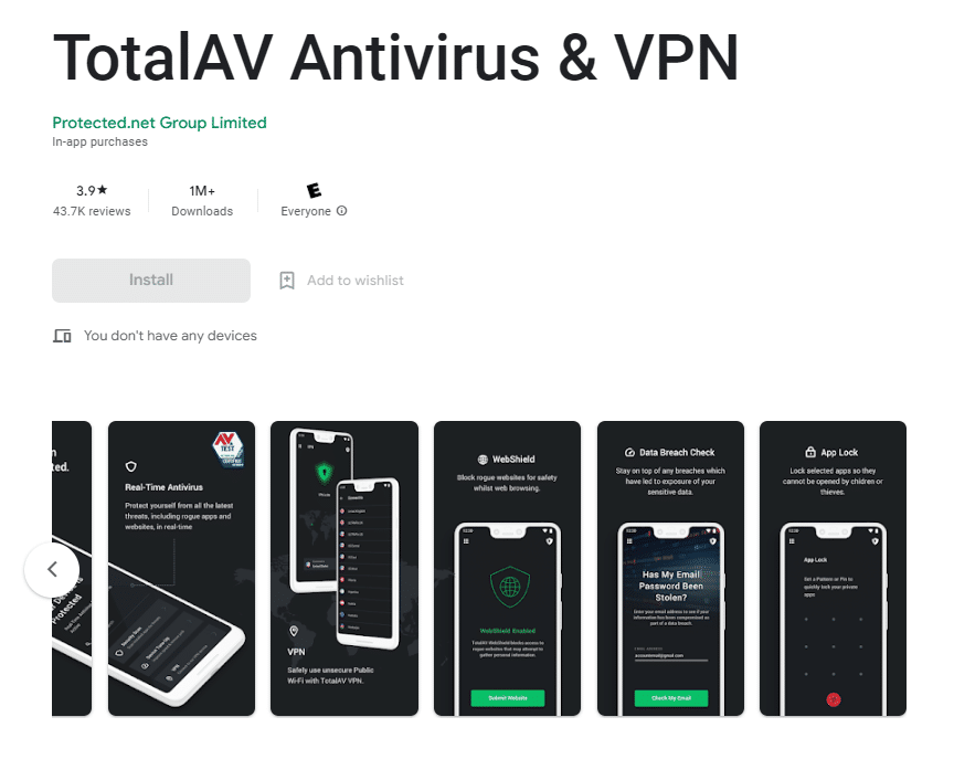 Installing TotalAV the best Android antivirus tool