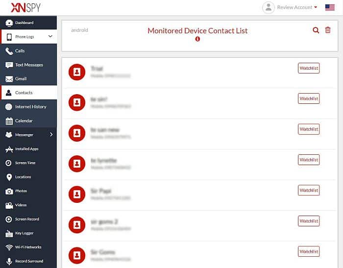 XNSpy advanced phone spy app