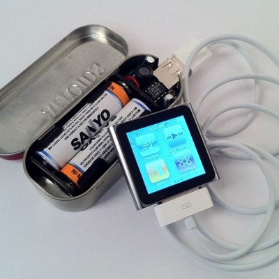 Minty Boost DIY USB charger made from Altoids tin