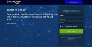 Bitcoin 360 AI website homepage